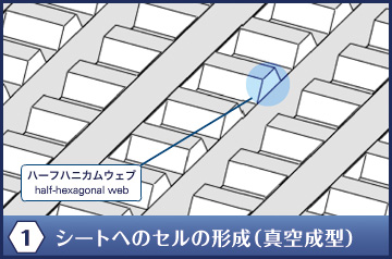 1.シートへのセルの形成（真空成型）